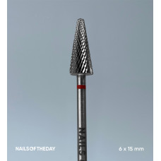 NAILSOFTHEDAY Frez karbidowy choinka czerwona 6x15 mm